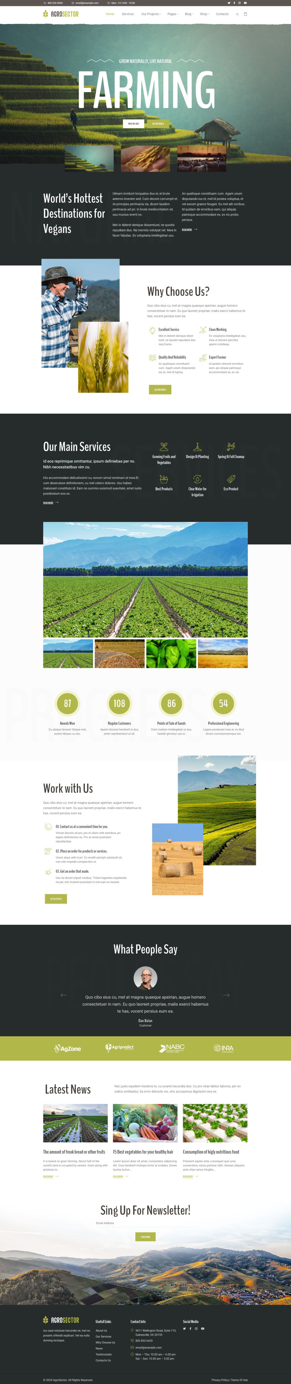 WordPress template ThemeForest Agrosector