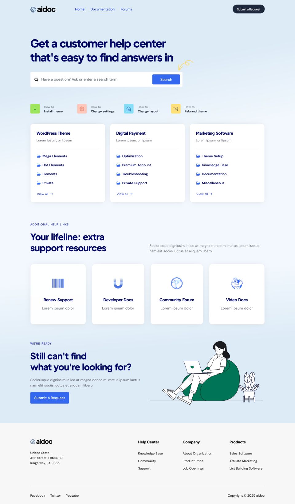 WordPress template ThemeForest aiDoc