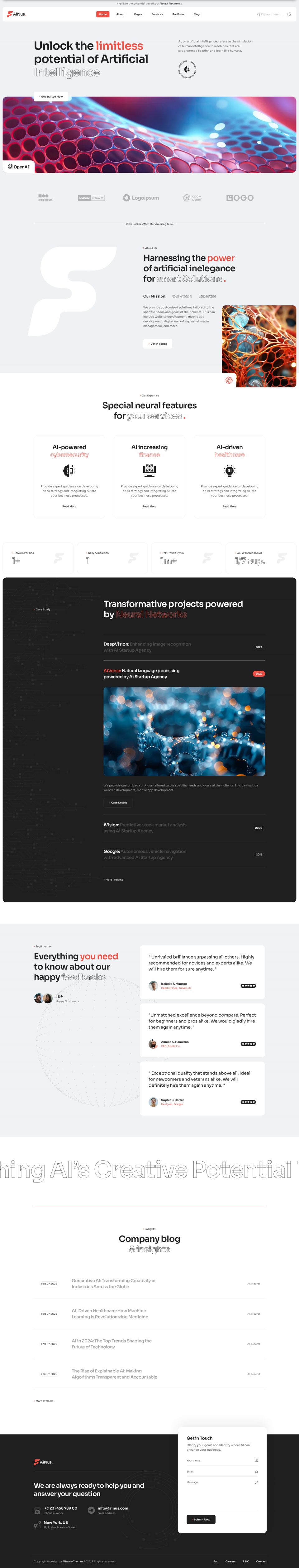 WordPress template ThemeForest Ainus