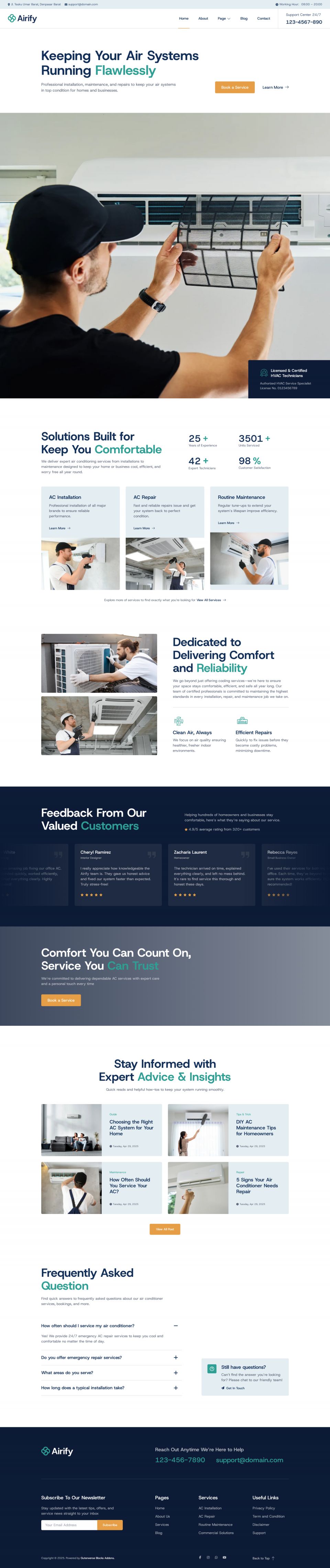 WordPress template ThemeForest Airify