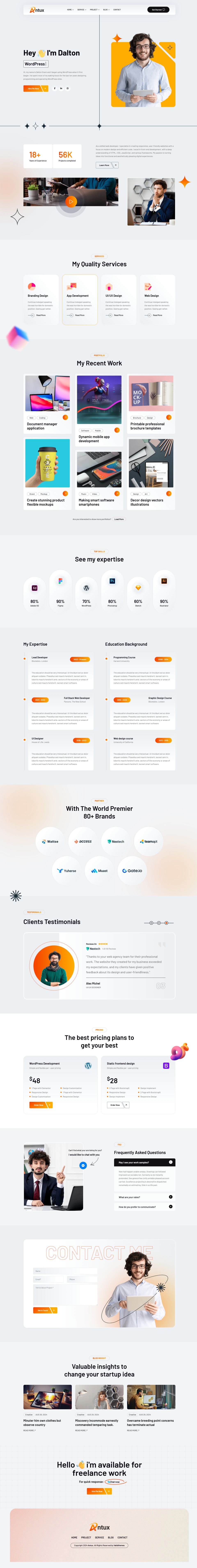 WordPress template ThemeForest Antux