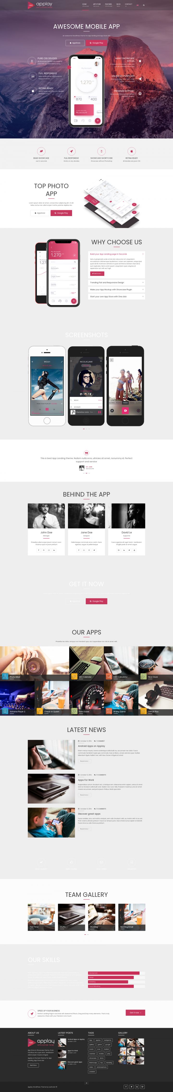 WordPress template ThemeForest Applay
