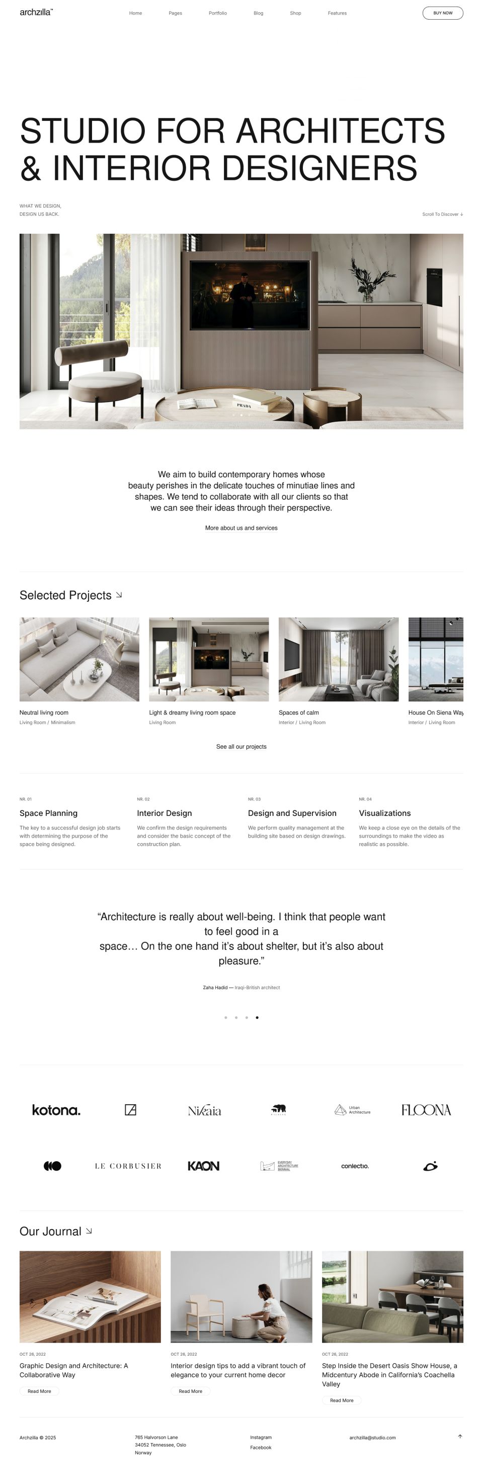 WordPress template ThemeForest Archzilla