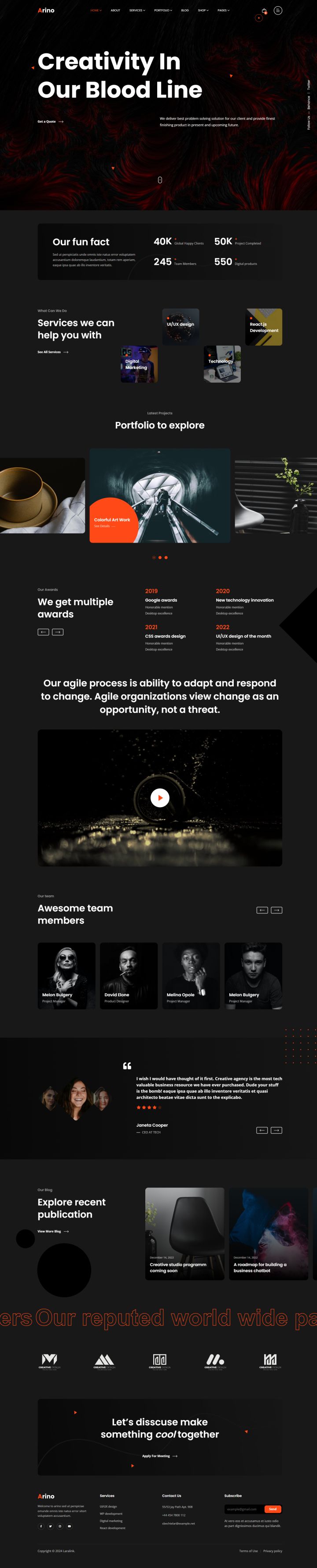 Template ThemeForest Arino WordPress template ThemeForest Arino