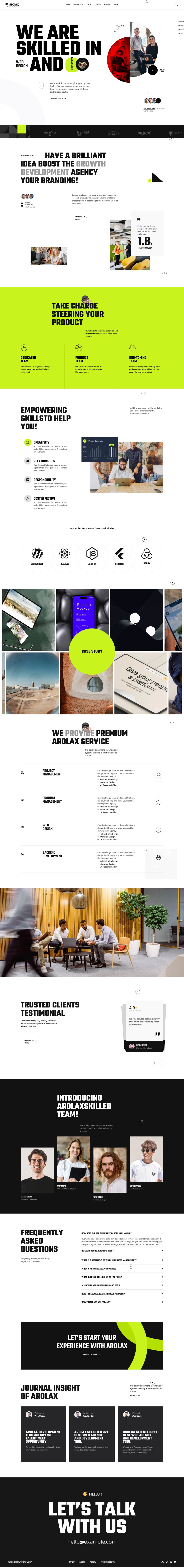 WordPress template ThemeForest Arolax
