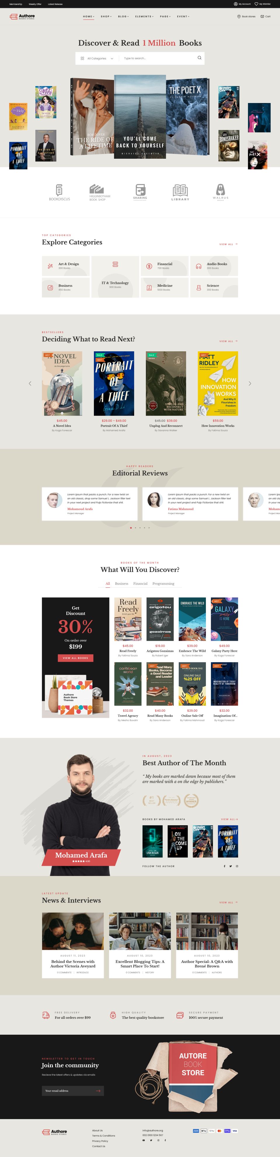 WordPress template ThemeForest Authore