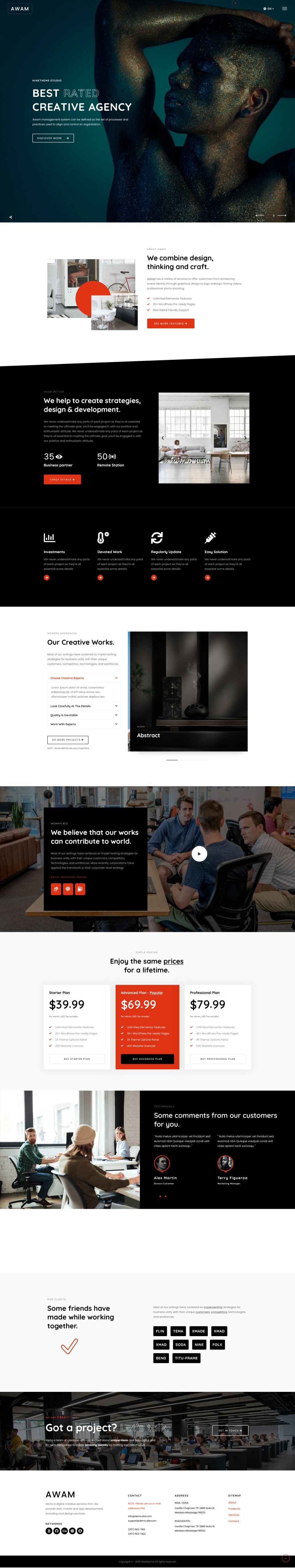 WordPress template ThemeForest Awam