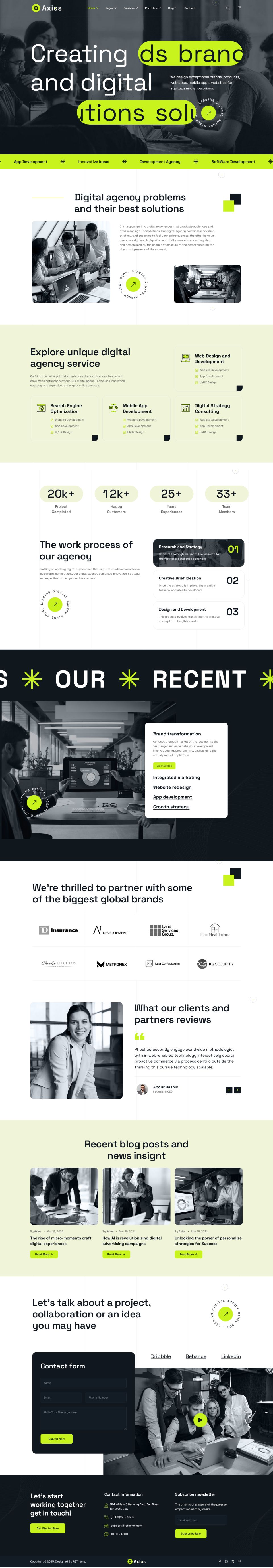 WordPress template ThemeForest Axios
