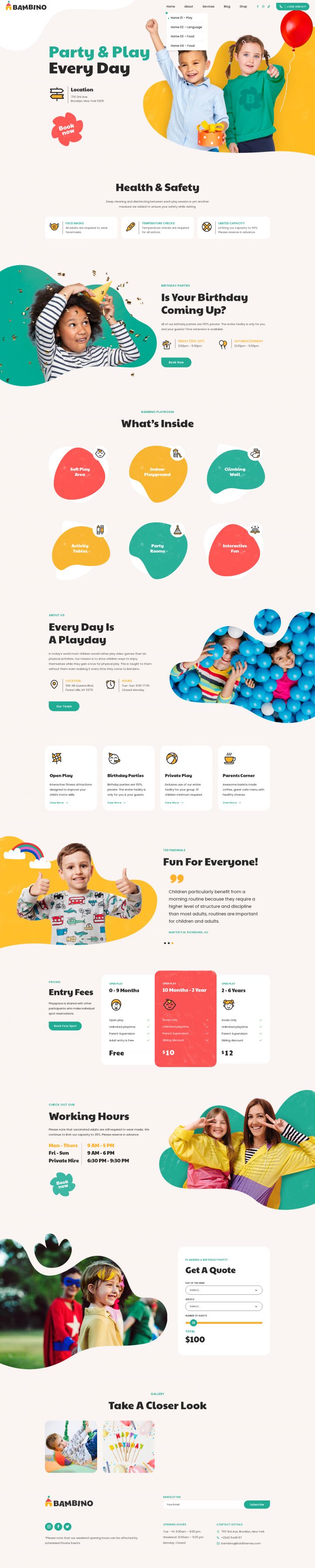 WordPress template ThemeForest Bambino