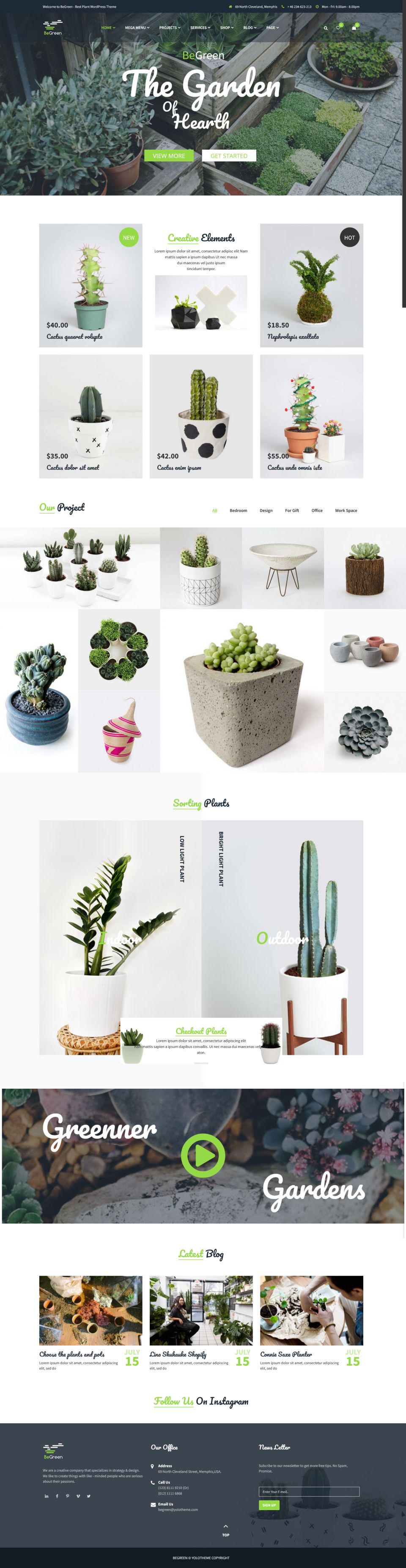 WordPress template ThemeForest BeGreen