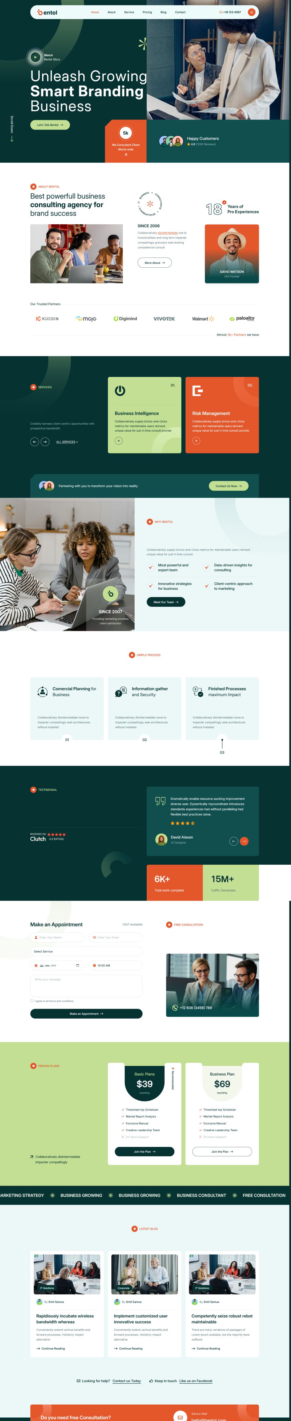 WordPress template ThemeForest Bentol