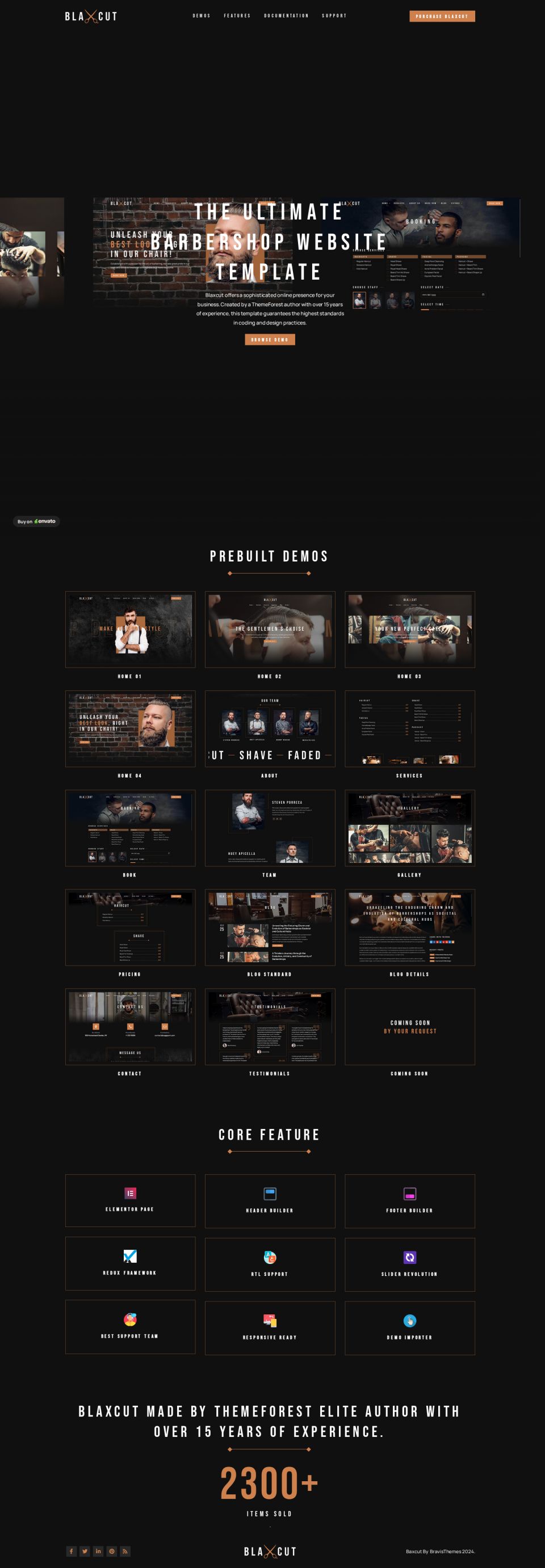 WordPress template ThemeForest Blaxcut