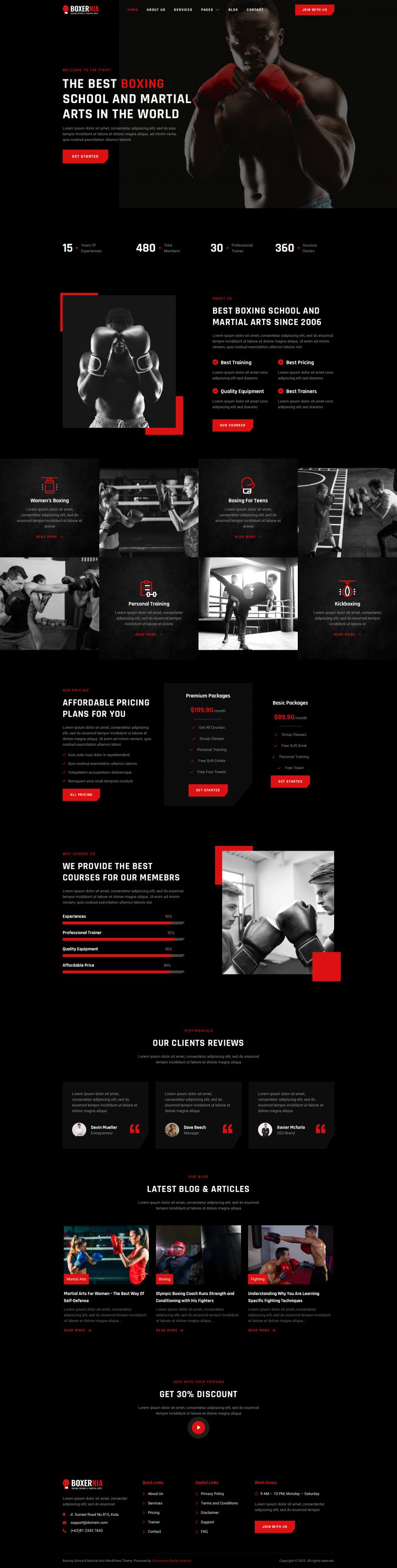 WordPress template ThemeForest Boxernia