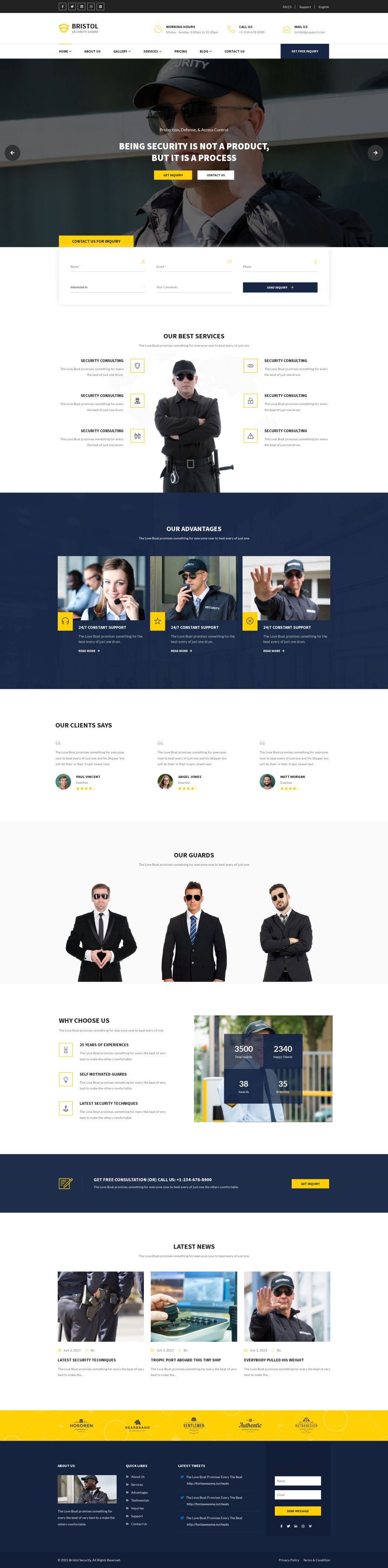 WordPress template ThemeForest Bristol