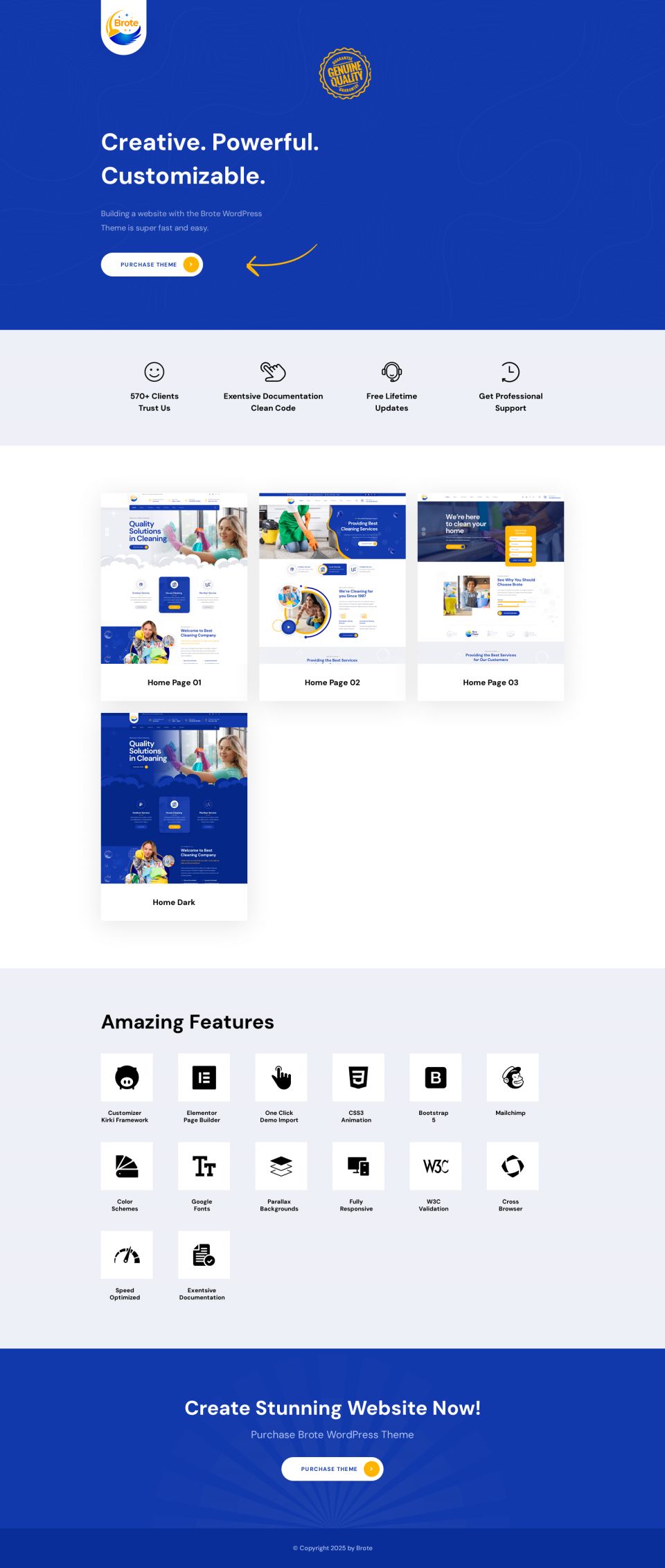 WordPress template ThemeForest Brote