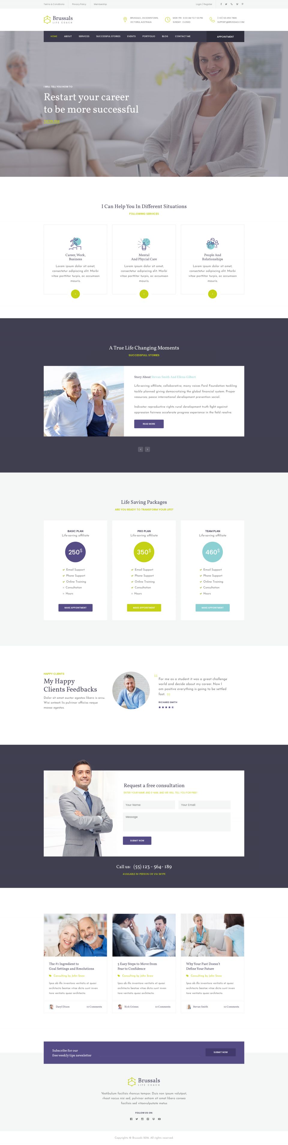 WordPress template ThemeForest Brussals