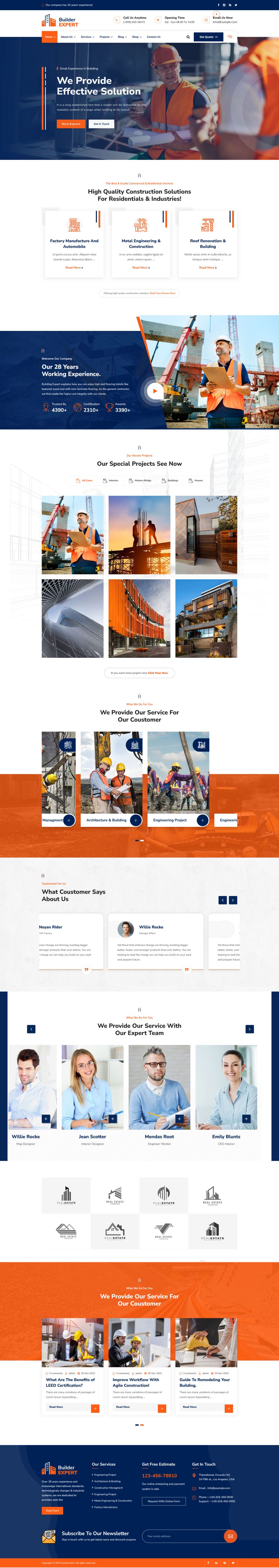 WordPress template ThemeForest Builder Expert
