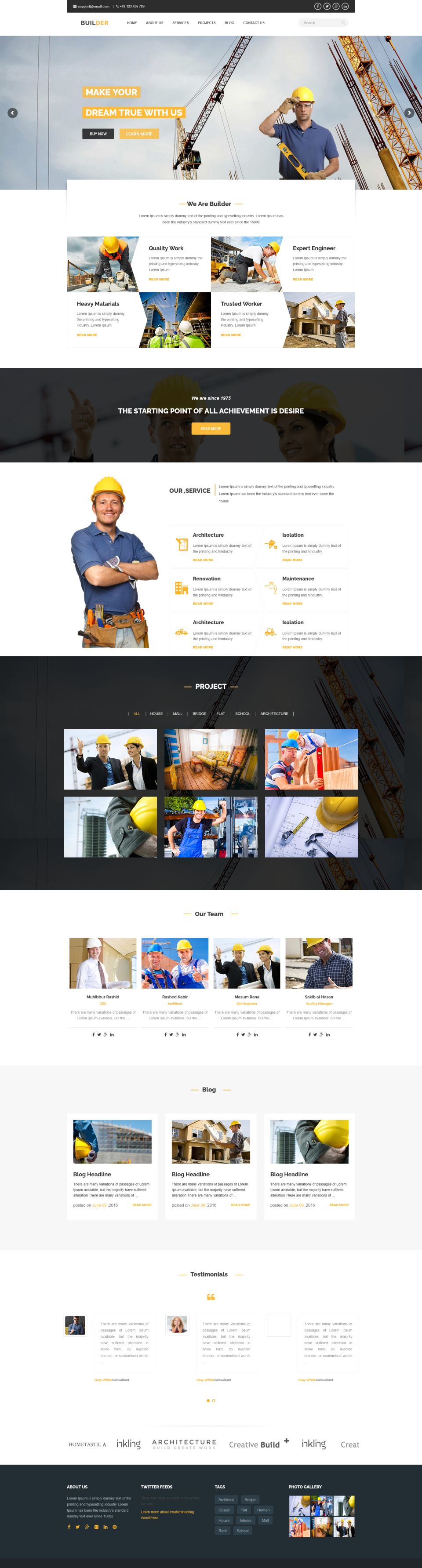 ThemeForest Builder v2.3.0 [17276133] - Construction company template ...