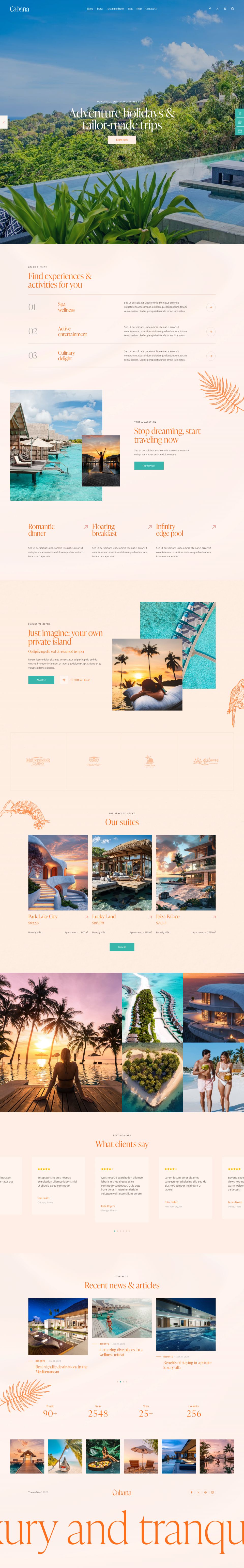 WordPress template ThemeForest Cabana