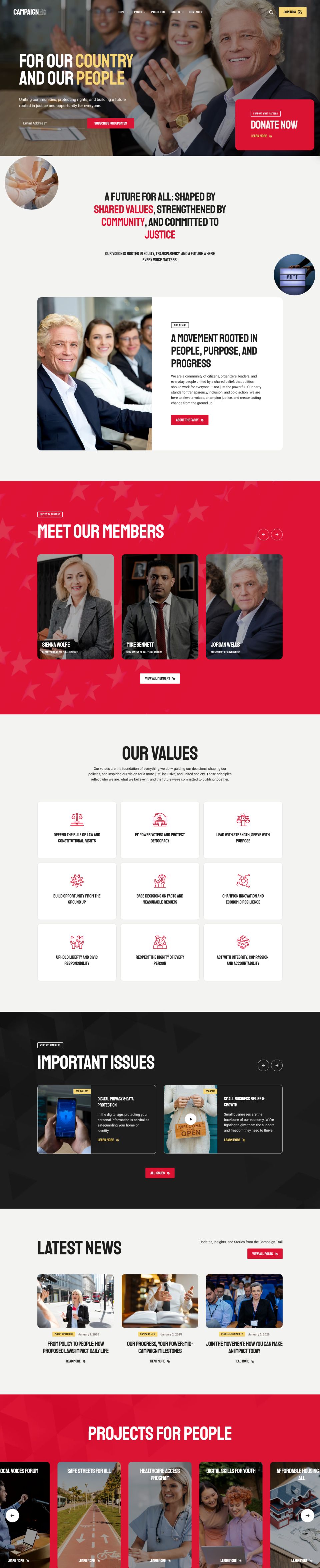 WordPress template ThemeForest Campaigner