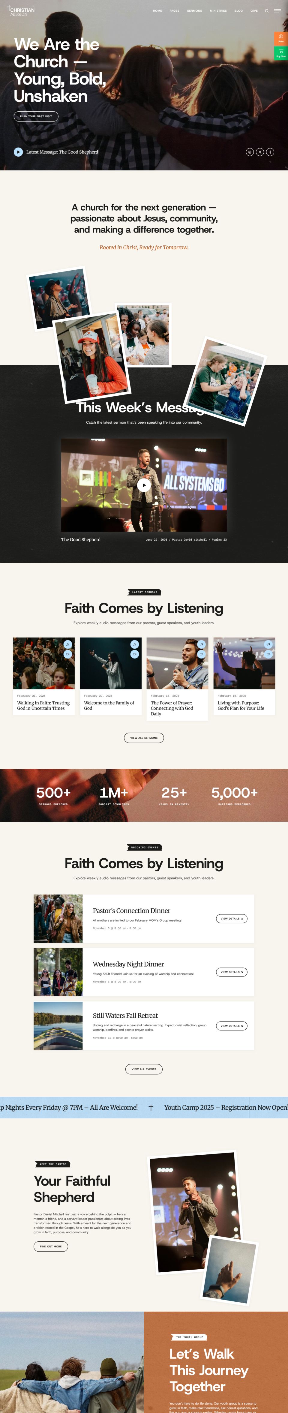 WordPress template ThemeForest Christian Mission