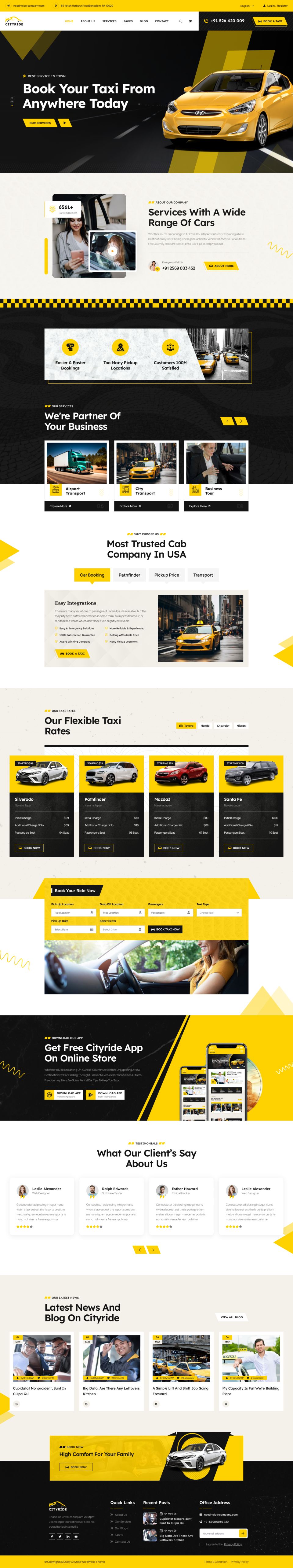 Template ThemeForest Cityride WordPress template ThemeForest Cityride