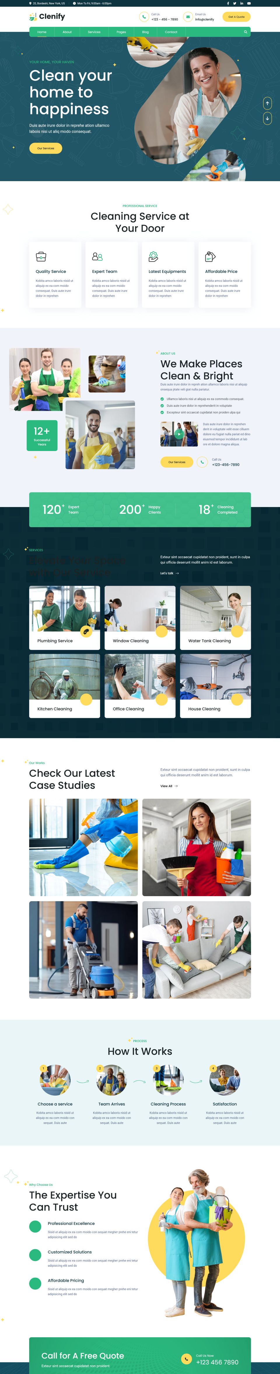 WordPress template ThemeForest Clenify