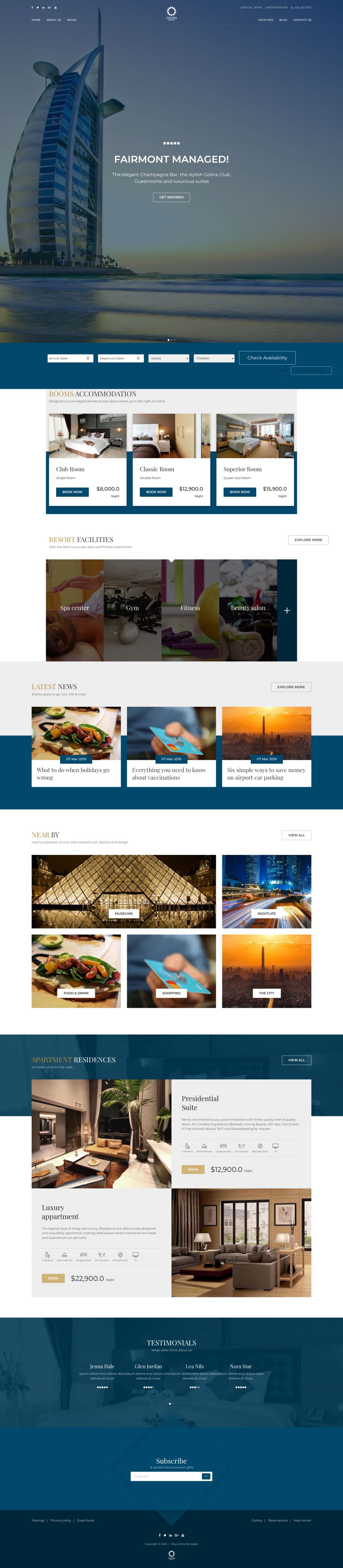 WordPress template ThemeForest Colina