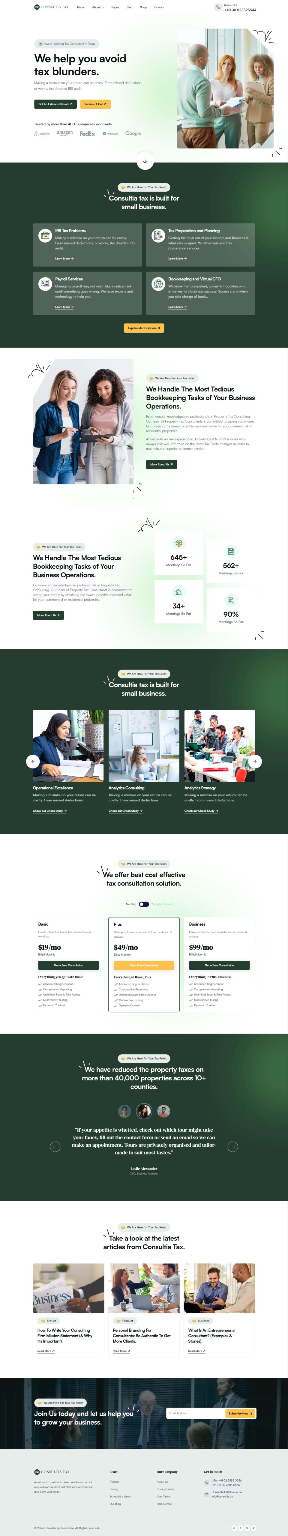 WordPress template ThemeForest Consultia