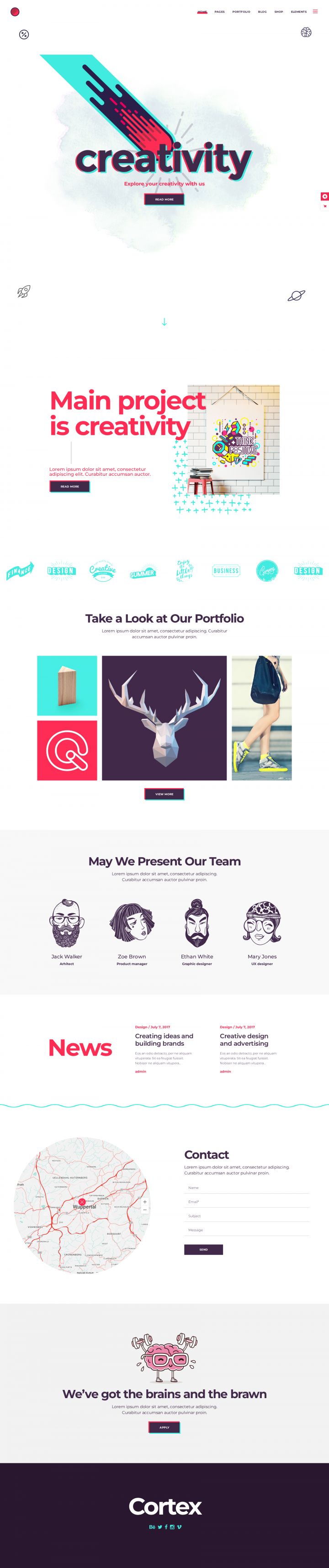 WordPress template ThemeForest Cortex