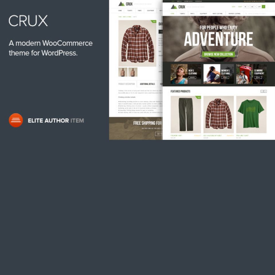 WordPress template ThemeForest Crux