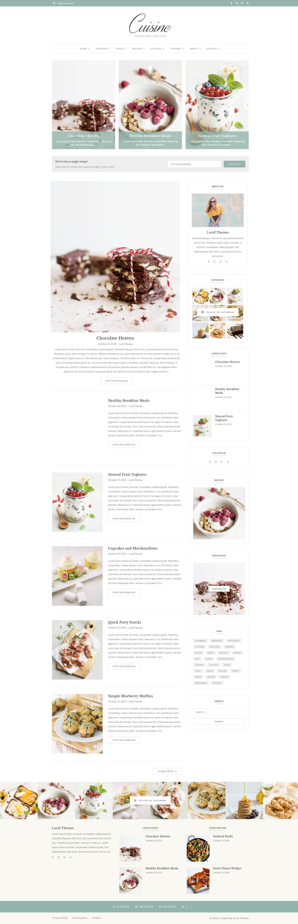 WordPress template ThemeForest Cuisine