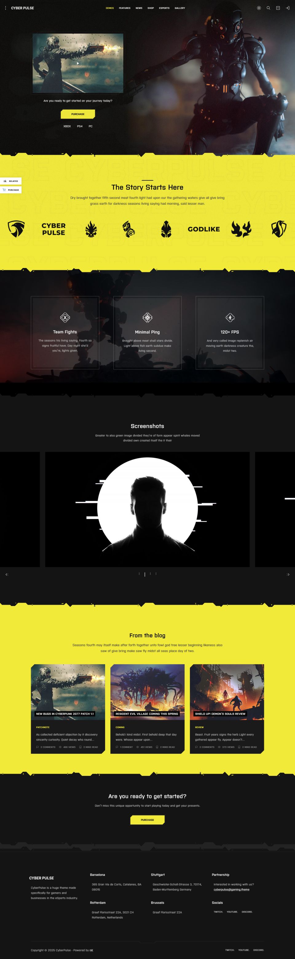 WordPress template ThemeForest CyberPulse
