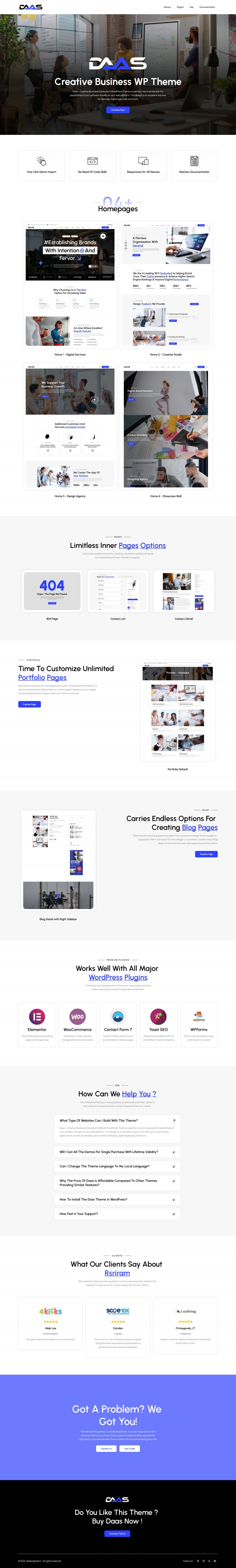 WordPress template ThemeForest DaaS