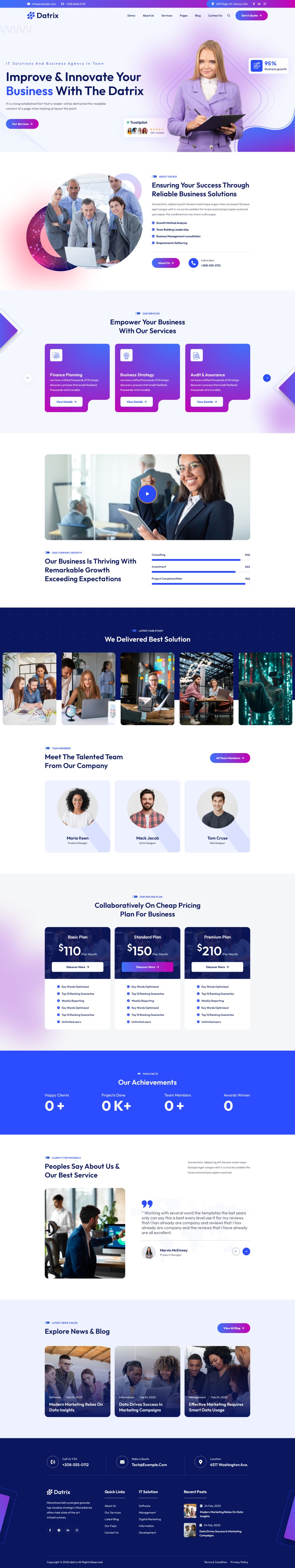 WordPress template ThemeForest Datrix