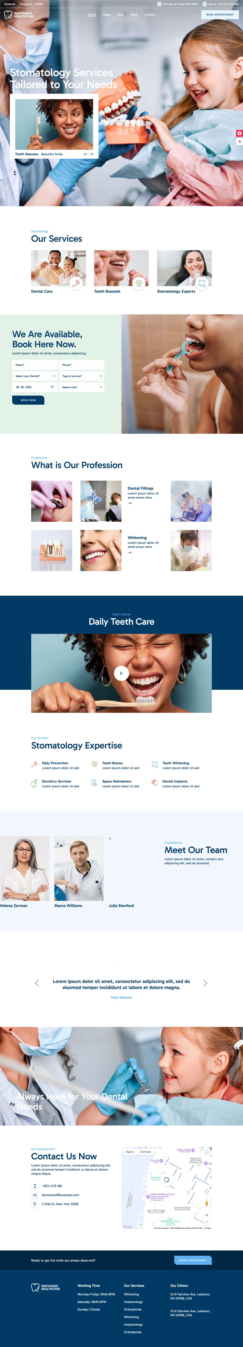 WordPress template ThemeForest DentaMedi