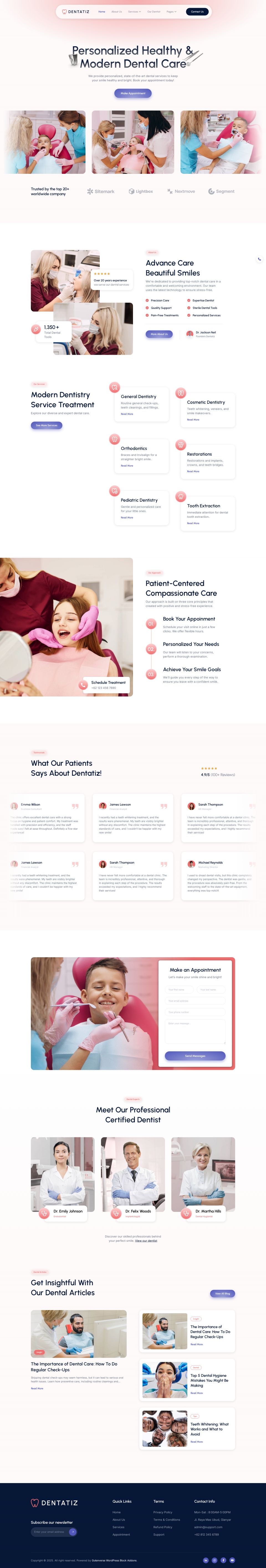 WordPress template ThemeForest Dentatiz