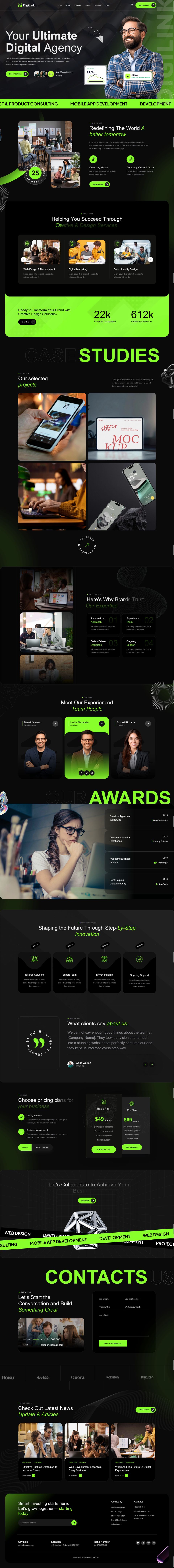 Template ThemeForest Digilink WordPress template ThemeForest Digilink