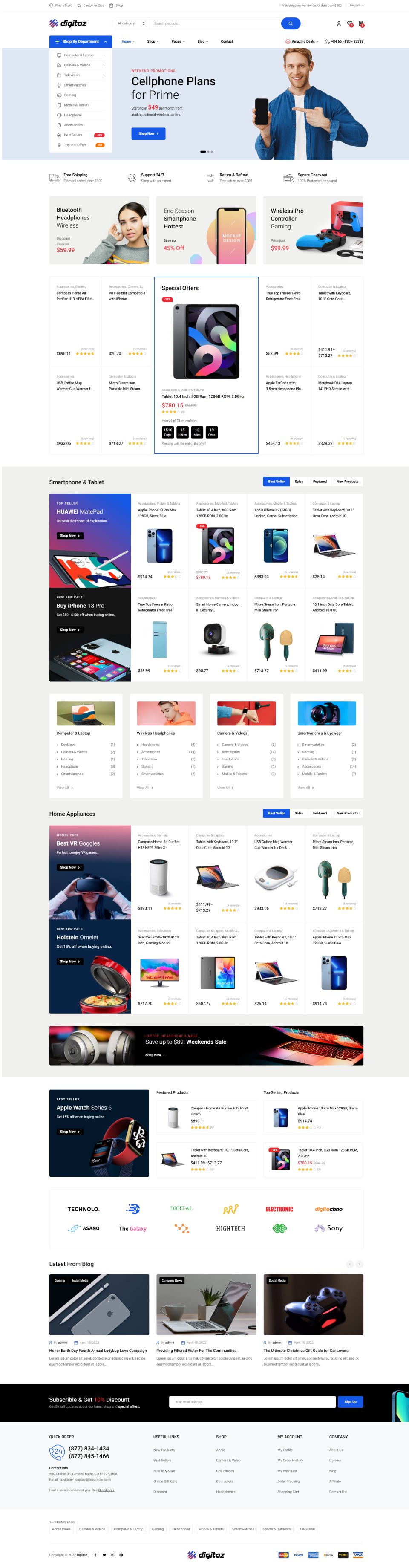 WordPress template ThemeForest Digitaz