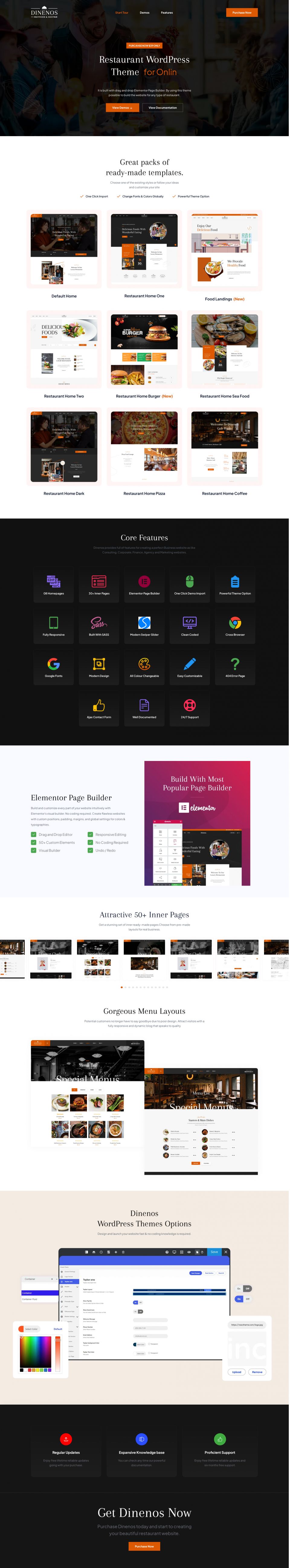 WordPress template ThemeForest Dinenos
