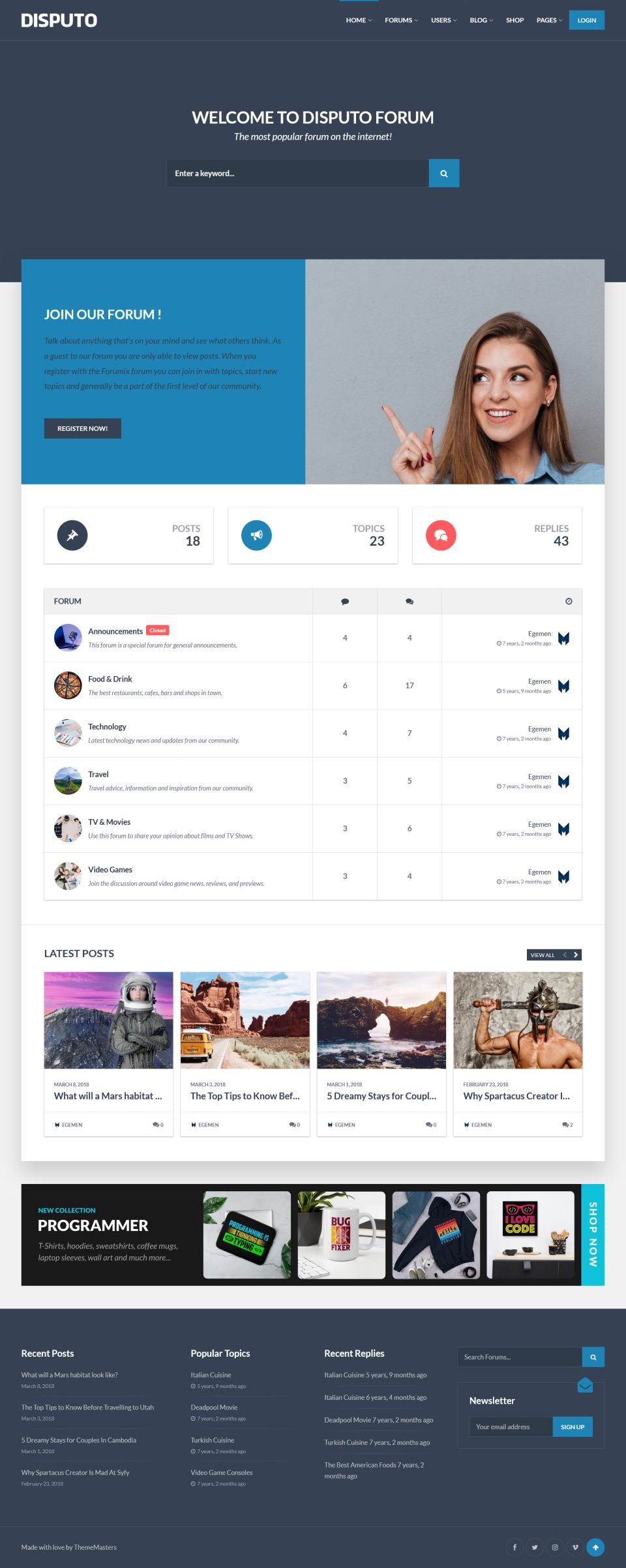 WordPress template ThemeForest Disputo
