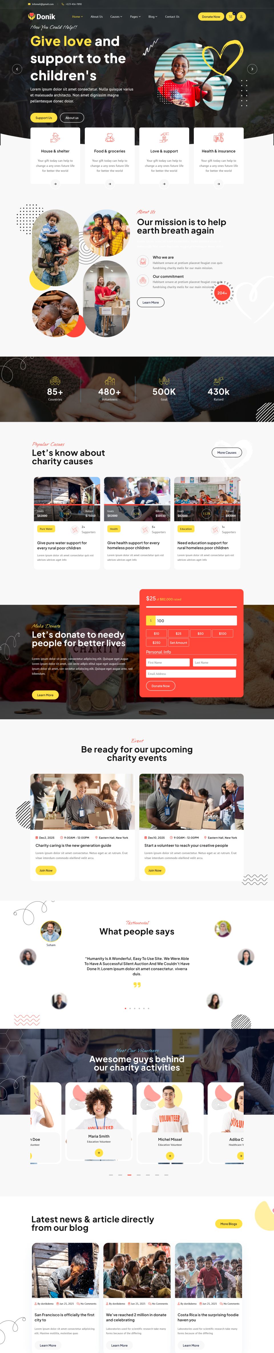 WordPress template ThemeForest Donik