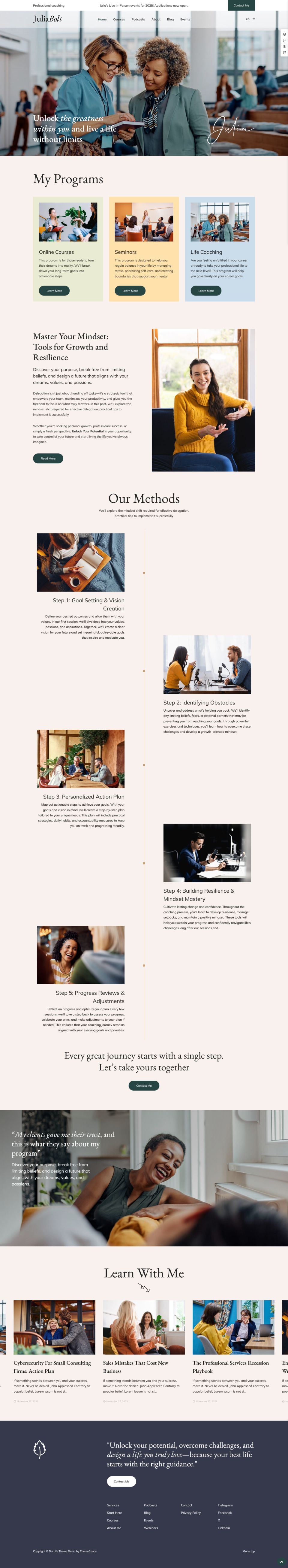 WordPress template ThemeForest DotLife