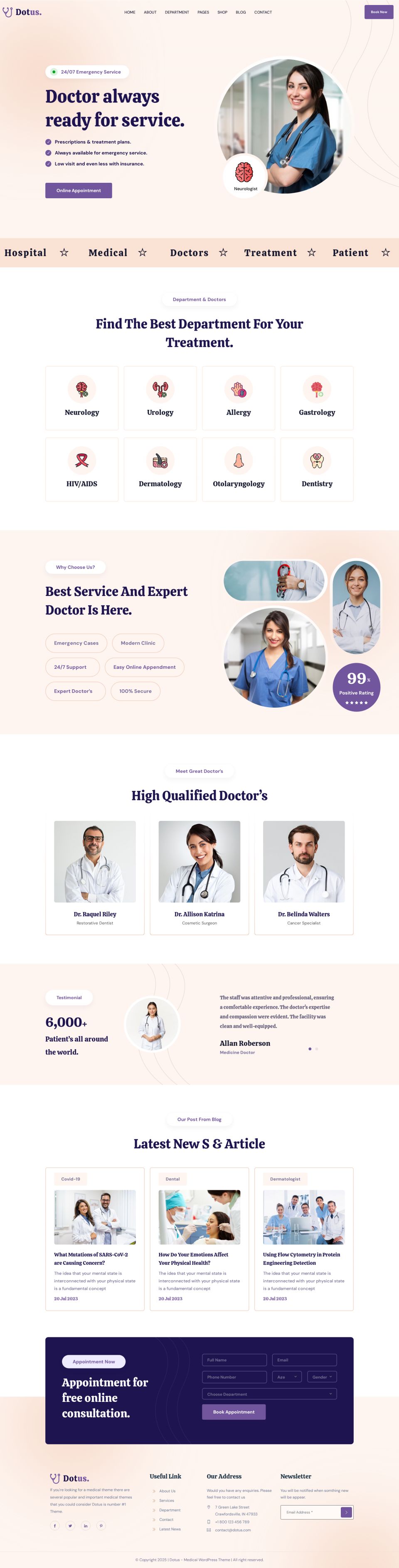 WordPress template ThemeForest Dotus