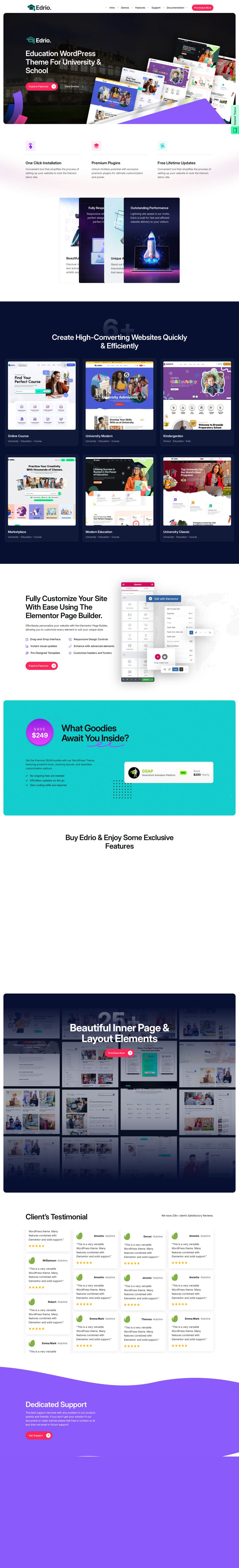 WordPress template ThemeForest Edrio
