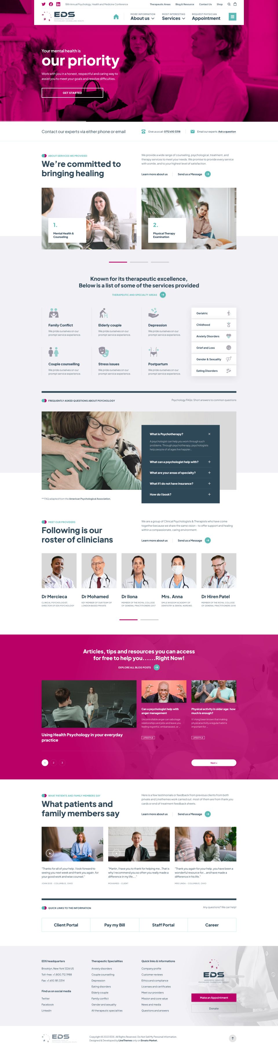 WordPress template ThemeForest EDS