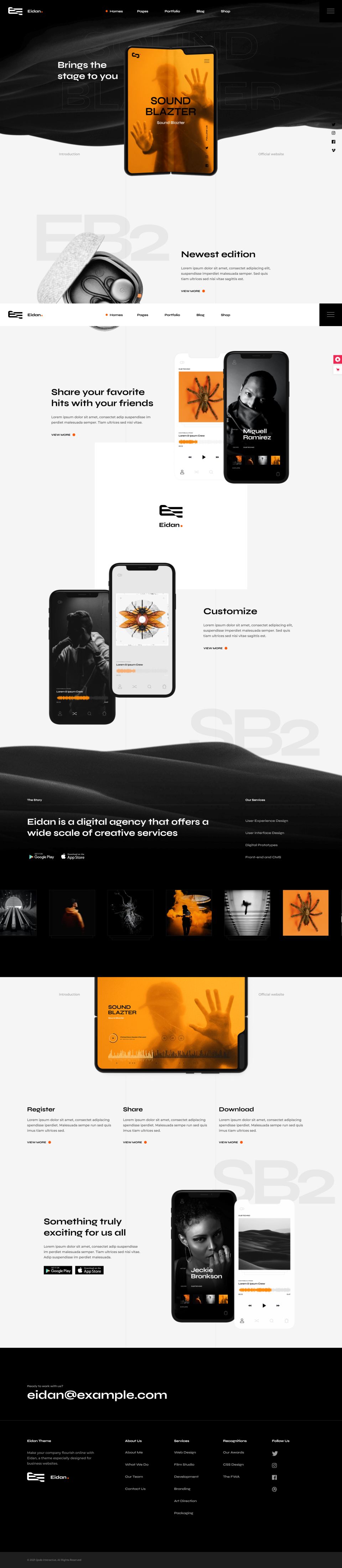 WordPress template ThemeForest Eidan
