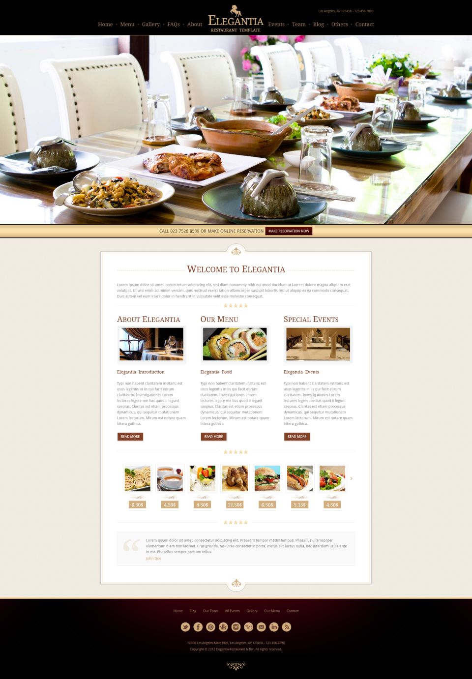 WordPress template ThemeForest Elegantia