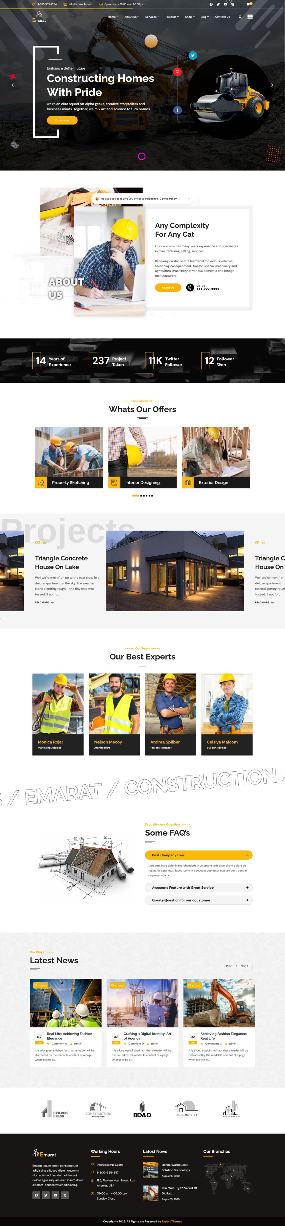 WordPress template ThemeForest Emarat