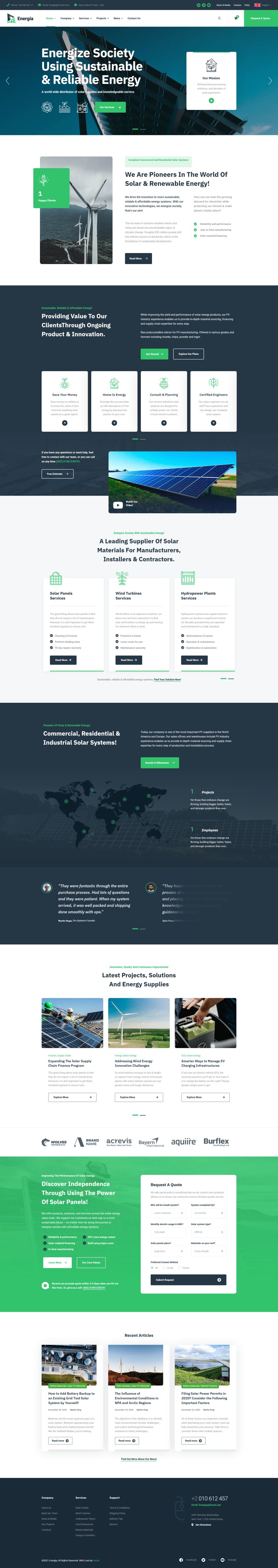 Template ThemeForest Energia WordPress template ThemeForest Energia